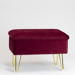 Pufa MILAN na złotych nogach – Ekskluzywne Siedzisko