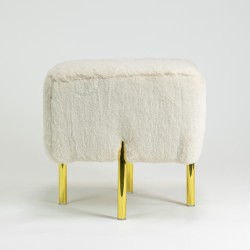 Miękka Pufa Stockholm – Puszyste Siedzisko Okrągłe Teddy