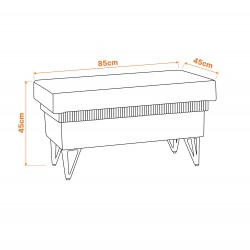 Ławka Lisbon: Eleganckie Siedzisko do Przedpokoju i Sypialni | Welur