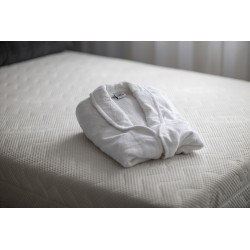 Hotel Schlafrock Morgenrock weiß S 100% Baumwolle Frotte 360g/m2