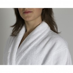 Hotel Schlafrock Morgenrock weiß S 100% Baumwolle Frotte 360g/m2
