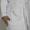 Hotel Schlafrock Morgenrock weiß S 100% Baumwolle Frotte 360g/m2