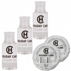 copy of Zestaw kosmetyków hotelowych Holiday Care żel 30ml 100szt + mydełko 14g 100szt