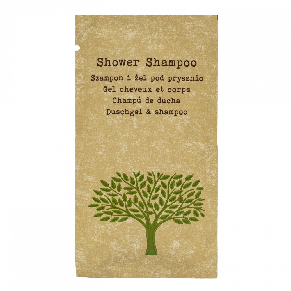 Hotel Einweg Duschgel und Shampoo 2in1 shower gel  Sachet 10ml 100 Stück Nature