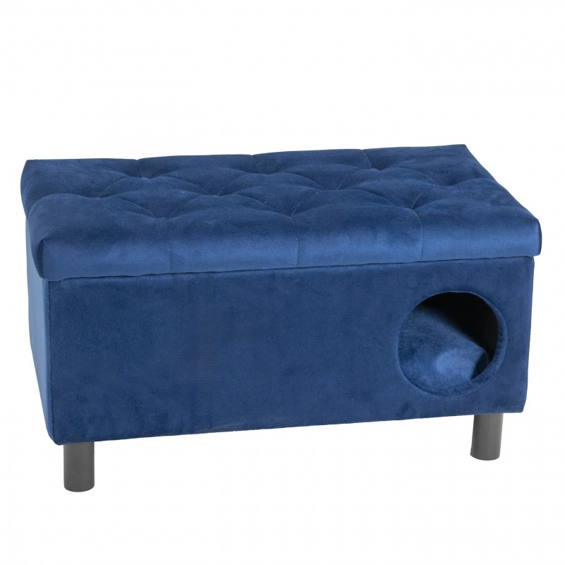 Sitzpouf mit integriertem Haustierbett