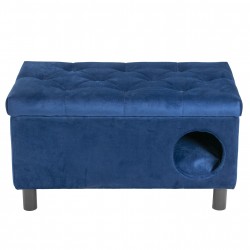 Sitzpouf mit integriertem Haustierbett