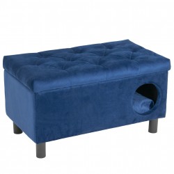 Sitzpouf mit integriertem Haustierbett