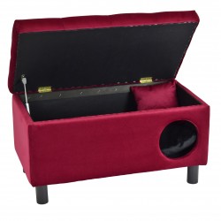 Sitzpouf mit integriertem Haustierbett