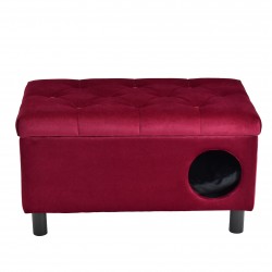 Sitzpouf mit integriertem Haustierbett