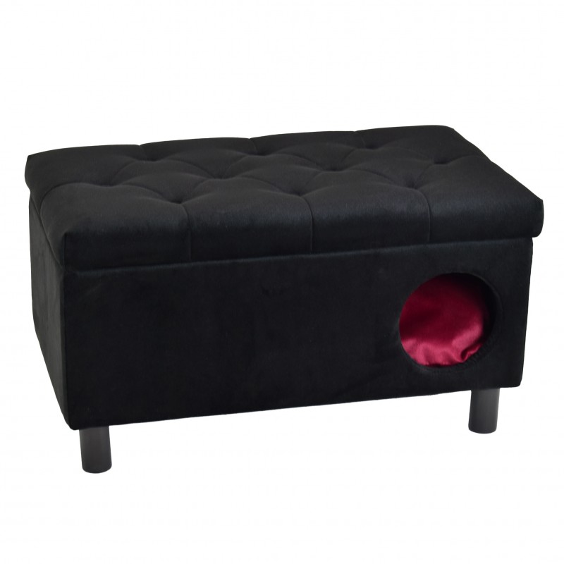 Sitzpouf mit integriertem Haustierbett