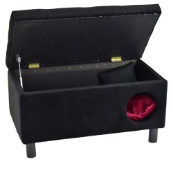 Sitzpouf mit integriertem Haustierbett