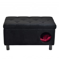 Sitzpouf mit integriertem Haustierbett