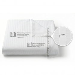 HotelLine Poszwa 100% bawełna adamaszek pasek 1cm