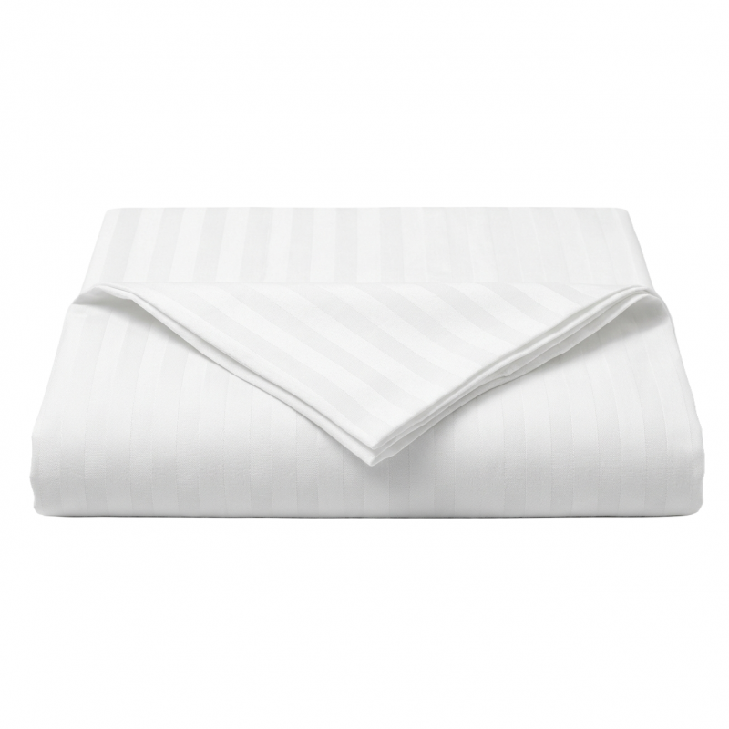 HotelLine Kissenbezug 100% Baumwolle Damast 1 cm Streifen - 50x70 cm