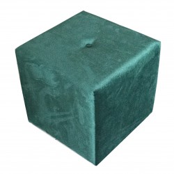 Pufa ozdobna, kwadratowa, tapicerowana