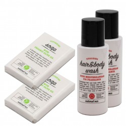 Zestaw kosmetyków dla hoteli Fruit Mix szampon-żel 30ml 100szt + mydło 15g 100szt