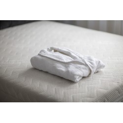 Hotel Schlafrock Morgenrock weiß Sapporo 100% Baumwolle Frotte