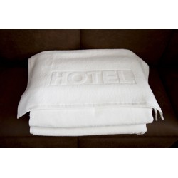 KISSEN |  Hotel Handtuch weiss "HOTEL" 500 g/m2 100% Baumwolle